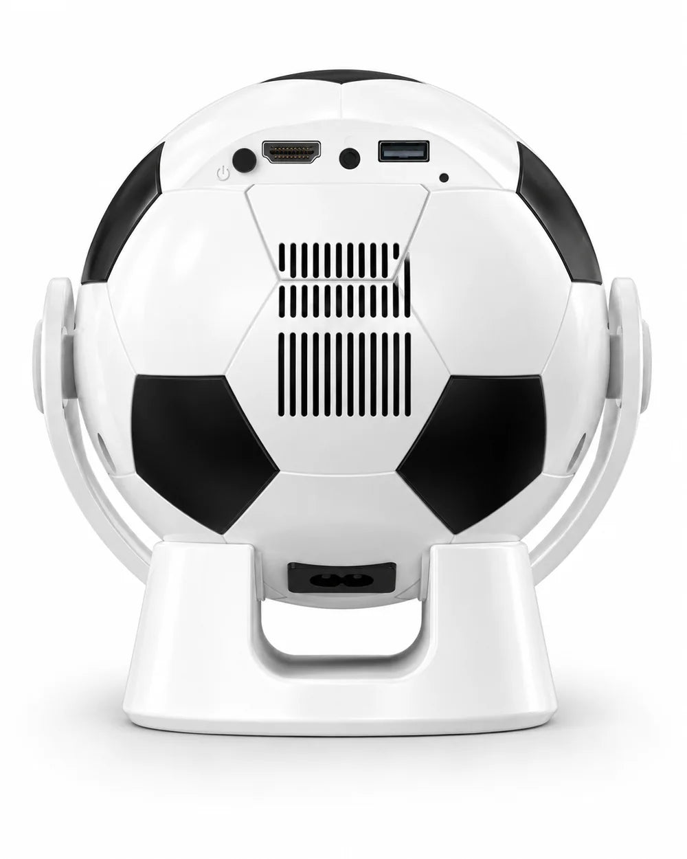 ProjektorLand Orbit mini-projektor – 300 ANSI lumen, Android 14, Wi-Fi, Bluetooth 5.4 og 35–135 tommer billede