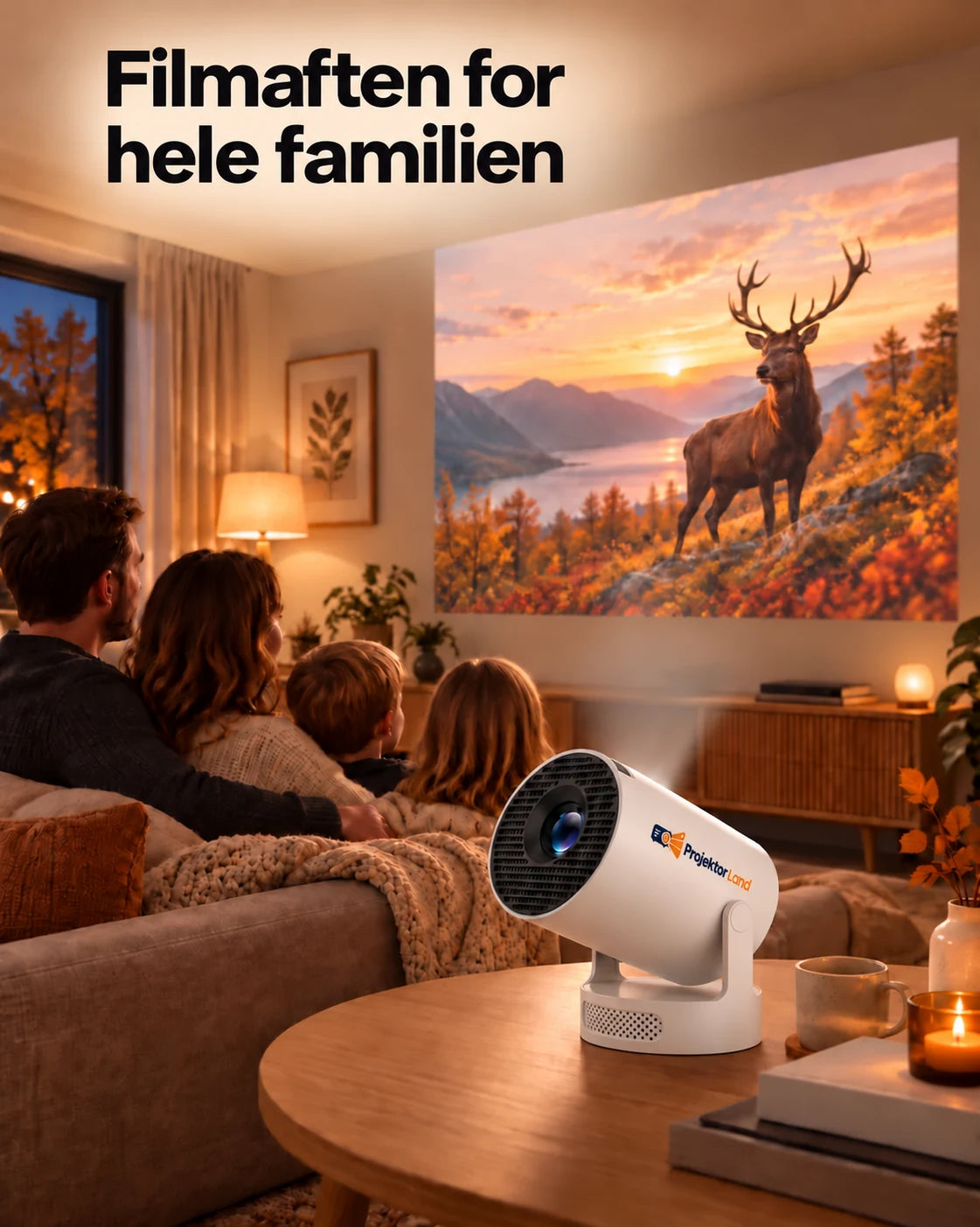 Projektor med 4K-understøttelse, 330 ANSI-lumen – Luma One, Full HD 1080p, Wi-Fi 6 og Bluetooth 5.0