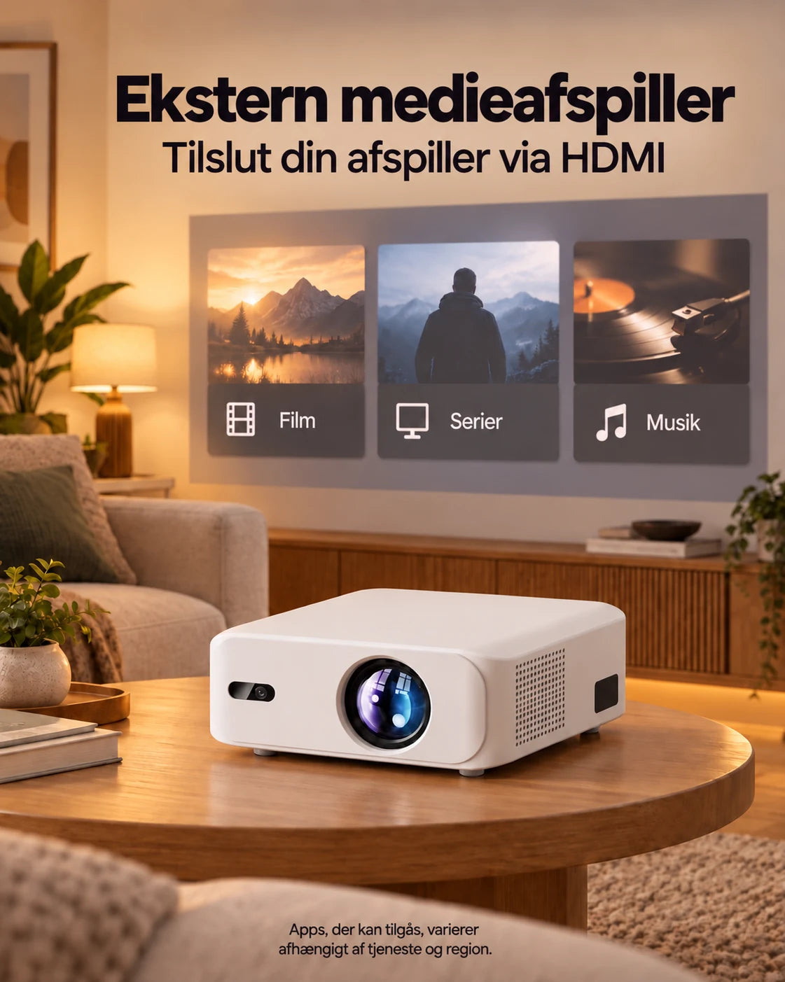 ProjektorLand Horizon projektor – 800 ANSI lumens, oprindelig Full HD 1080p, HDMI, digital keystone og indbygget højtalere – Produktpresentation 2